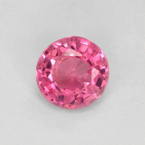 4,5mm runder rosa Turmalin aus Tansania, Gewicht von 0,35 ct, natürlicher Edelstein in VVS-VS Reinheit, 1 Stück runder Turmalin - Farbe: Mittelrosa, Mohs-Härte von 7 - 7,5 Geeignet für den täglichen Gebrauch im Schmuck, Empfänglicher Stein, Photo A