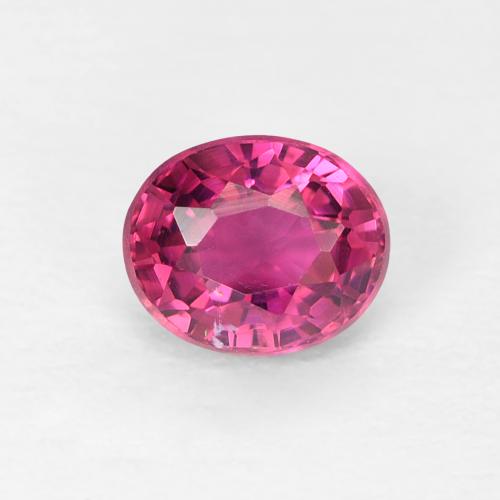 Tourmaline Rose oval facet 4,9 x 4,1mm de Tanzanie, poids de 0,44 ct, pierre gemme naturelle Non traité de pureté VS, 1 pièce de tourmaline, couleur : Magenta profond, dureté de Mohs de 7 à 7.5 convient aux bijoux de tous les jours, pierre de sagesse, Symbolise la protection, Photo A