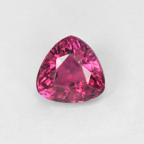 Tourmaline Rose Trillion 4,2 x 4,1mm de Tanzanie, poids de 0,31 ct, pierre gemme naturelle Non traité de pureté vvs, 1 pièce de tourmaline trillion facet, couleur : Magenta profond, dureté de Mohs de 7 à 7.5 convient aux bijoux de tous les jours, pierre de sagesse, Symbolise la protection, Photo A
