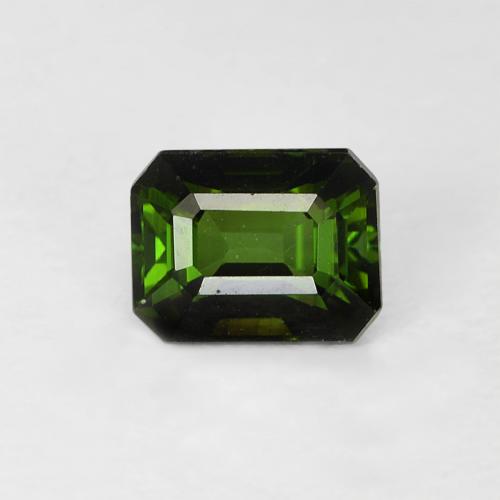 Tourmaline Vert octagon step cut 0,4 ct de Tanzanie, dimension 4,6 x 3,6mm, pierre gemme naturelle Non traité, pureté vvs, 1 pièce Tourmaline de couleur Vert foncé, dureté Mohs de 7 à 7.5 convient aux bijoux de tous les jours, pierre de sagesse, Symbolise la protection, Photo A