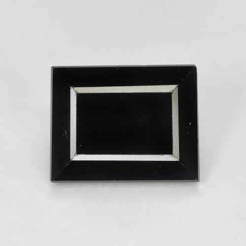 マダガスカル産2,2カラットバゲット ファセットブラックトルマリン、寸法8,7 x 6,8 mm、天然のジェムストーン、オペーククラリティ、ショール1ピーストルマリン、モース硬度7 - 7,5 デイリーウェアジュエリーに適しています, てんびん座の星座, Photo A