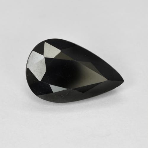 10,7 x 6,8mm birnenschliff schwarzer Turmalin aus Tansania, Gewicht 1,96 ct, 1 Stück Turmalin - Farbe: Schörl, natürlicher Edelstein in Opaque Reinheit, Mohs-Härte von 7 - 7,5 Geeignet für den täglichen Gebrauch im Schmuck, Symbolisiert Schutz, Photo A