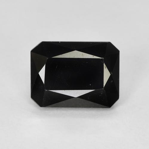 タンザニア産8 x 6 mm八角形 / エメラルドカットブラックトルマリン、重量1,58カラット、オペーククラリティ 天然のジェムストーン、1ピース八角形ステップカットトルマリン-色:ショール、モース硬度7 - 7,5 デイリーウェアジュエリーに適しています, 10月の誕生石, Photo A