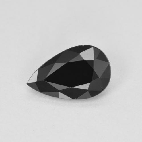 Tormalina 8,9 x 5,6mm nero Sfaccettatura a pera dalla Tanzania, peso di 0,98 ct, gemma naturale non trattati in purezza Opaque, 1 pezzo Tormalina - Colore: Schorl, durezza Mohs di 7 - 7,5 adatto per gioielli da indossare ogni giorno, Pietra ricettiva, Photo A