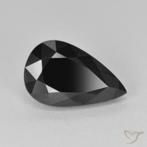 4.74ct Natural Schorl Tourmaline, Pear Shape, Opaque