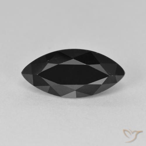 3.31 ct Black Tourmaline Stone, Natural Tourmaline in Marquise Facet Shape for Sale