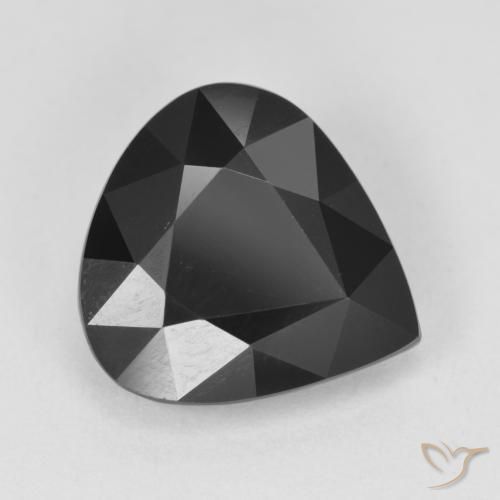 4.21ct Natural Schorl Tourmaline, Pear Shape, Opaque, Photo A