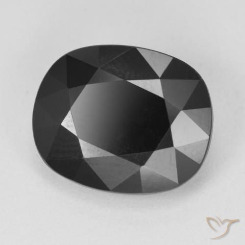 4.97 ct Black Tourmaline Stone, Natural Tourmaline in Cushion-Cut Shape for Sale