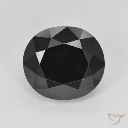 5.50 ct Black Tourmaline Stone, Natural Tourmaline in Oval Facet Shape for Sale
