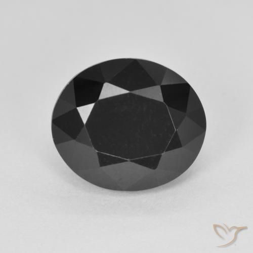4.33 ct Black Tourmaline Stone, Natural Tourmaline in Oval Facet Shape for Sale