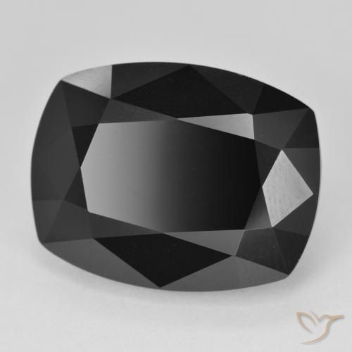 25.40 ct Black Tourmaline Stone, Natural Tourmaline in Cushion-Cut Shape for Sale