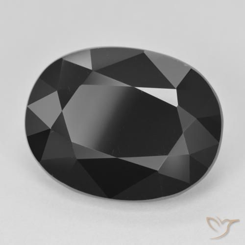 17.83 ct Black Tourmaline Stone, Natural Tourmaline in Oval Facet Shape for Sale