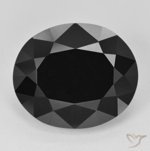 18.79 ct Black Tourmaline Stone, Natural Tourmaline in Oval Facet Shape for Sale