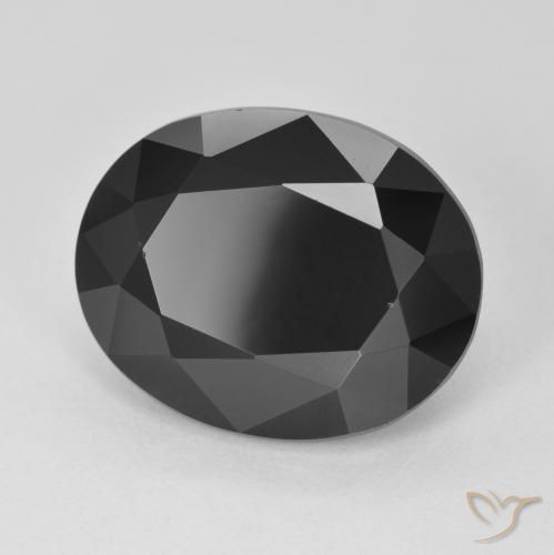 10.04 ct Black Tourmaline Stone, Natural Tourmaline in Oval Facet Shape for Sale