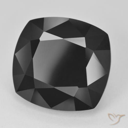 20.17 ct Black Tourmaline Stone, Natural Tourmaline in Cushion-Cut Shape for Sale