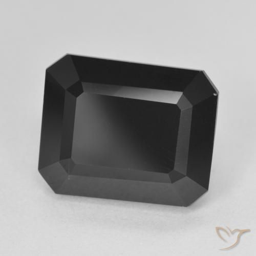 9.00ct Natural Schorl Tourmaline, Emerald Cut, Opaque
