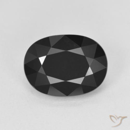 Tourmaline Noire oval facet 10,7 x 7,9mm du Mozambique, poids de 3,22 ct, pierre gemme naturelle Non traité de pureté Opaque , 1 pièce de tourmaline, couleur : Schorl, dureté de Mohs de 7 à 7.5 convient aux bijoux de tous les jours, pierre de sagesse, Pierre du zodiaque Balance, Photo A