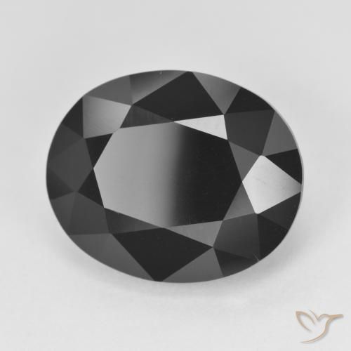 13.62 ct Black Tourmaline Stone, Natural Tourmaline in Oval Facet Shape for Sale