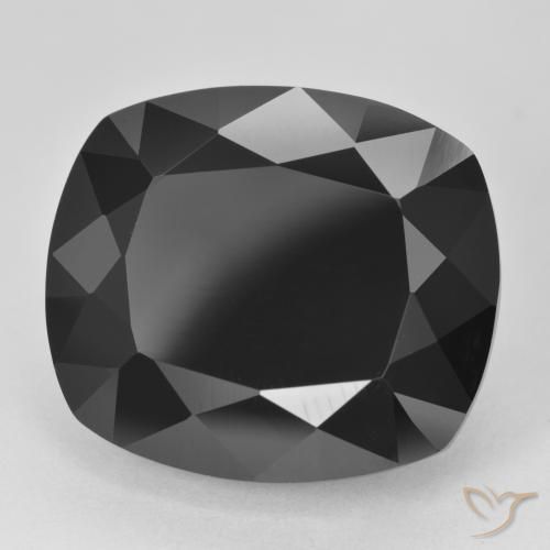 28.84 ct Black Tourmaline Stone, Natural Tourmaline in Cushion-Cut Shape for Sale