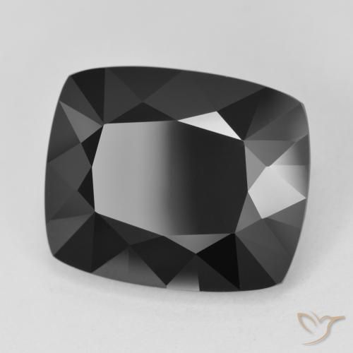 16.37 ct Black Tourmaline Stone, Natural Tourmaline in Cushion-Cut Shape for Sale