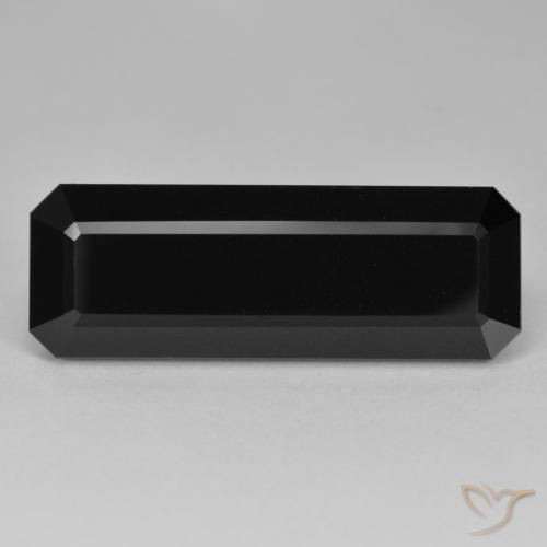 34.34 ct Black Tourmaline Stone, Natural Tourmaline in Octagon Step Cut Shape for Sale