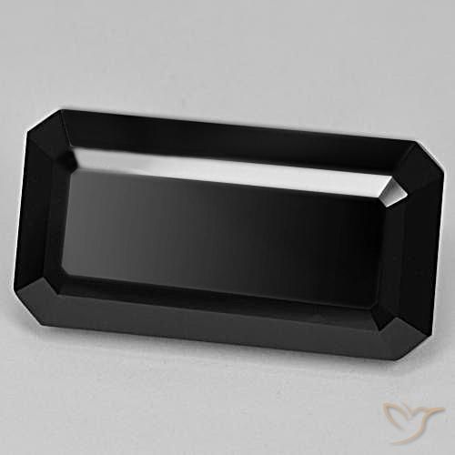 38.28 ct Black Tourmaline Stone, Natural Tourmaline in Octagon Step Cut Shape for Sale