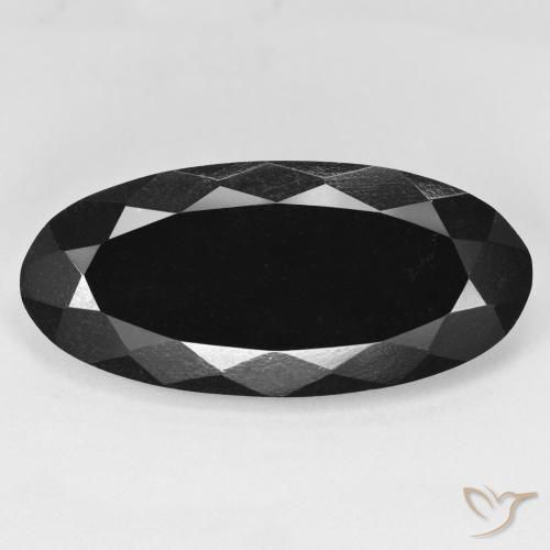 Tourmaline Noire oval facet 17,81 ct du Mozambique, dimension 29,9 x 13,9mm, pierre gemme naturelle Non traité, pureté Opaque , 1 pièce Tourmaline de couleur Schorl, dureté Mohs de 7 à 7.5 convient aux bijoux de tous les jours, pierre de sagesse, Pierre du zodiaque Balance, Photo A