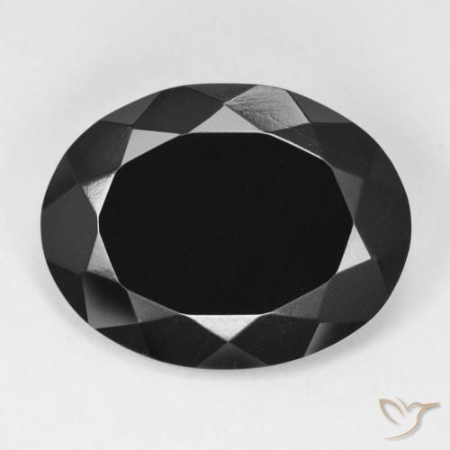 Tourmaline Schorl Ovale 9,74 ct du Mozambique, Dimension 19,2 x 14,9mm, Pierre gemme naturelle Non traité, pureté Opaque , 1 pièce de tourmaline oval facet, dureté de Mohs de 7 à 7.5 convient aux bijoux de tous les jours, pierre de sagesse, Symbolise la protection, Photo A