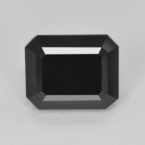 11 x 8.8mm Octagon / Emerald Cut Black Tourmaline from Mozambique, Weight of 5.25ct, Natural untreated Gemstone in Opaque Clarity, 1pc Octagon Step Cut Tourmaline - Color: Schorl, Mohs Hardness of 7 - 7.5 suitable for daily wear jewelry, October Birthstone, Photo A