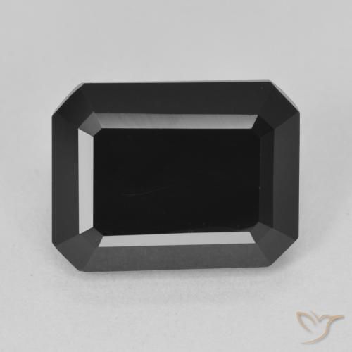7.55ct Natural Schorl Tourmaline, Emerald Cut, Opaque