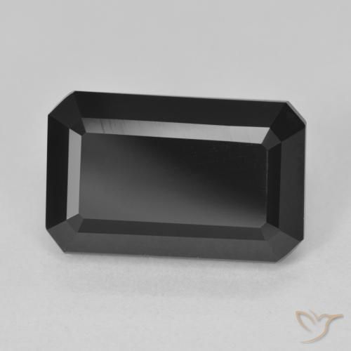 11.73ct Natural Schorl Tourmaline, Emerald Cut, Opaque