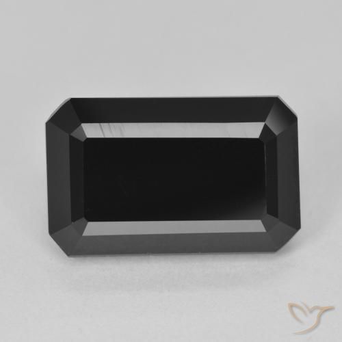 11.73 ct Black Tourmaline Stone, Natural Tourmaline in Octagon Step Cut Shape for Sale