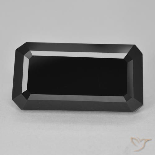 15.04ct Natural Schorl Tourmaline, Emerald Cut, Opaque