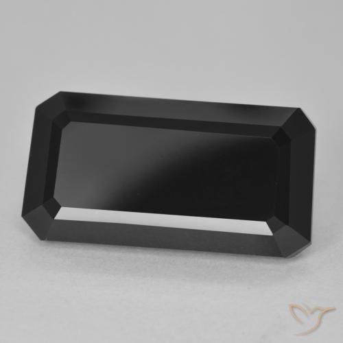 15.04 ct Black Tourmaline Stone, Natural Tourmaline in Octagon Step Cut Shape for Sale