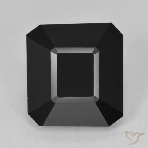 7.69ct Natural Schorl Tourmaline, Emerald Cut, Opaque