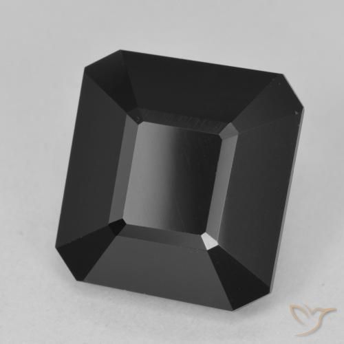 7.69 ct Black Tourmaline Stone, Natural Tourmaline in Octagon Step Cut Shape for Sale