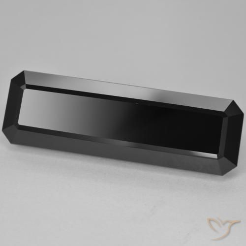 44.07 ct Black Tourmaline Stone, Natural Tourmaline in Octagon Step Cut Shape for Sale