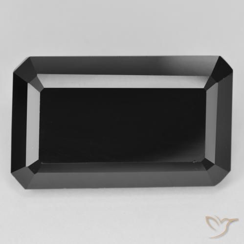 31,32 ct loser schwarzer Turmalin, 25 x 15 mm Achteckschliff aus Mosambik, Photo A