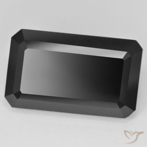 31.32 ct Black Tourmaline Stone, Natural Tourmaline in Octagon Step Cut Shape for Sale