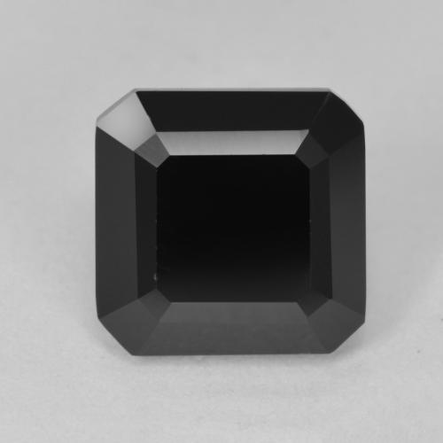 4.2ct Octagon Step Cut Black Tourmaline from Mozambique, Dimension 9.1 x 9mm, Opaque Clarity, Natural untreated gemstone, 1pc Tourmaline in Schorl Color, Mohs Hardness of 7 - 7.5 suitable for daily wear jewelry, October Birthstone, Photo A