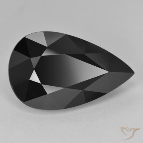 Tormalina nera sfusa da 19,79 ct, taglio a pera da 22,9 x 14,1 mm, proveniente dal Mozambico, Photo A