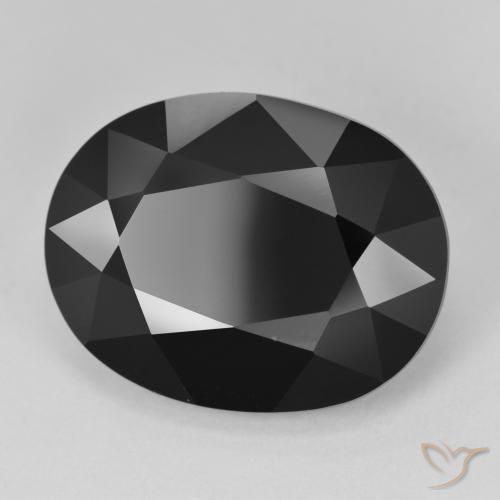 16.78 ct Black Tourmaline Stone, Natural Tourmaline in Oval Facet Shape for Sale