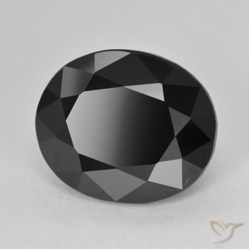 10.39 ct Black Tourmaline Stone, Natural Tourmaline in Oval Facet Shape for Sale