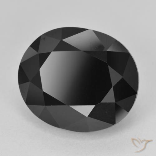15.22 ct Black Tourmaline Stone, Natural Tourmaline in Oval Facet Shape for Sale