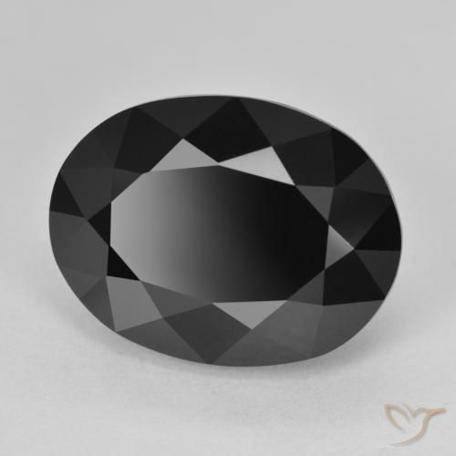 17.65 ct Black Tourmaline Stone, Natural Tourmaline in Oval Facet Shape for Sale