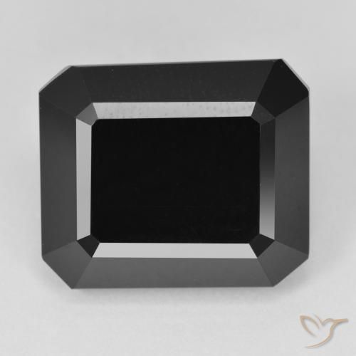 17.58 ct Black Tourmaline Stone, Natural Tourmaline in Octagon Step Cut Shape for Sale