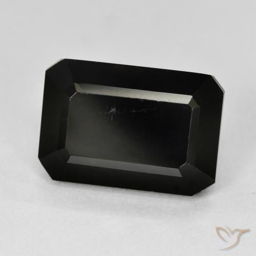 8.83ct Natural Schorl Tourmaline, Emerald Cut, Opaque