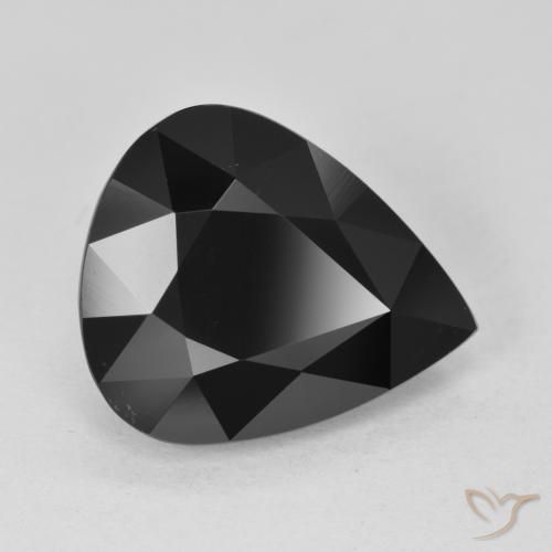 7.95ct Natural Schorl Tourmaline, Pear Shape, Opaque
