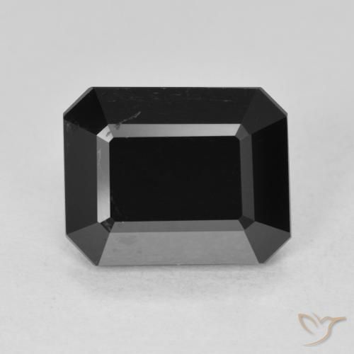 4.77ct Octagon / Emerald Cut Schorl Tourmaline from Tanzania, Dimension 10.9 x 8.7mm, Natural untreated Gemstone, Opaque Clarity, 1pc Octagon Step Cut Tourmaline, Mohs Hardness of 7 - 7.5 suitable for daily wear jewelry, October Birthstone, Photo A