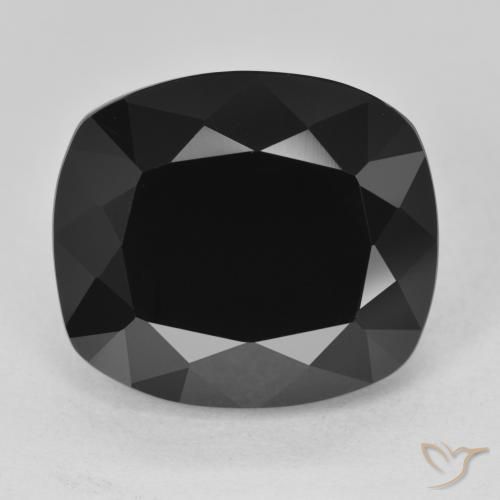 15.06 ct Black Tourmaline Stone, Natural Tourmaline in Cushion-Cut Shape for Sale